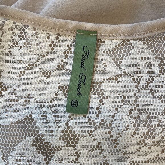 Final Touch Sheer Lace Top Blouse - Picture 4 of 4